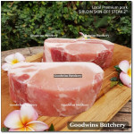 Pork Karbonat Has Luar SIRLOIN SKIN OFF frozen Local Premium STEAK 3/4" 2cm (price/pack 500g 2pcs)